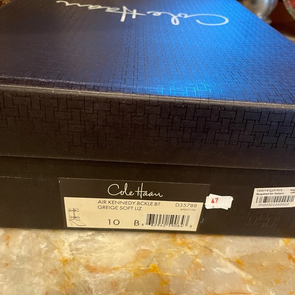 NIB Cole Haan Air Kennedy Stamped Brown Suede Leather Buckle Boot 10B - Picture 10 of 11